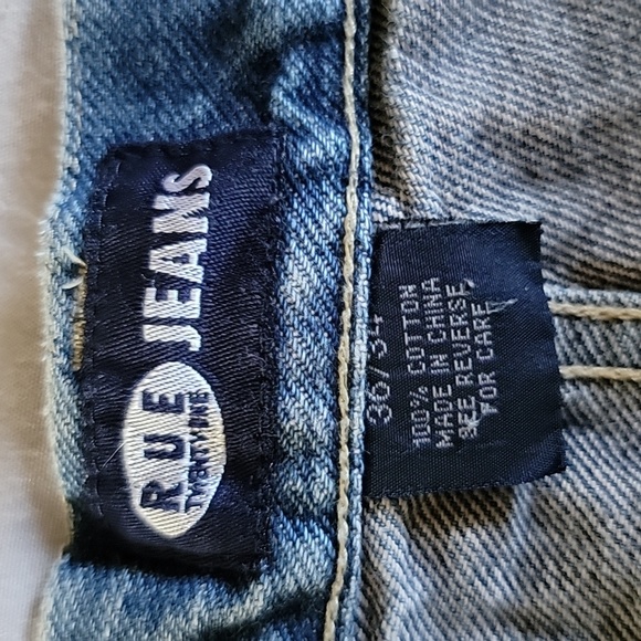 Men's Vintage Rue TwentyOne Jeans, Light Denim Blue, Size 36 X 34 - Picture 8 of 11